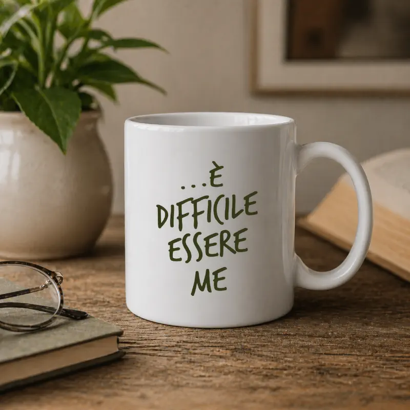 Tazza divertente &Egrave; difficile essere me in ambiente casa relax con occhiali