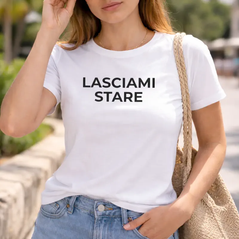 t shirt lasciami stare idea regalo