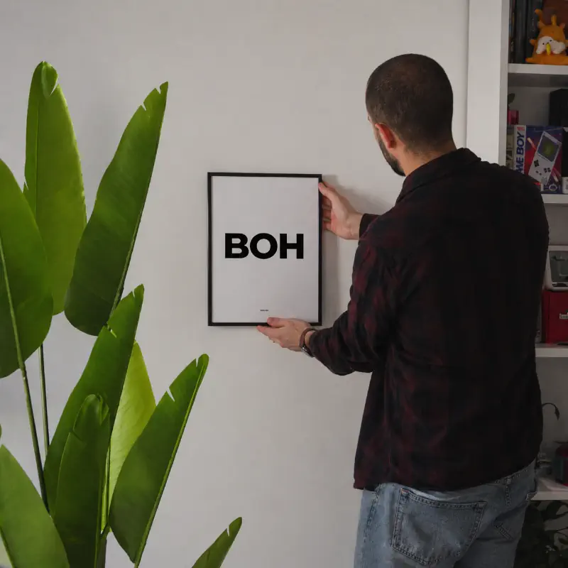 poster tipografico boh design minimal
