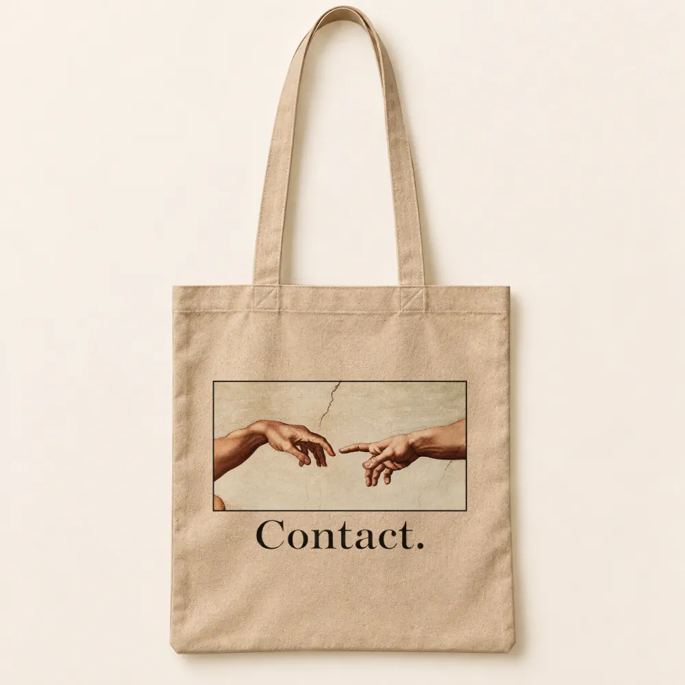 Shopper Contact con grafica ispirata alla Creazione di Adamo
