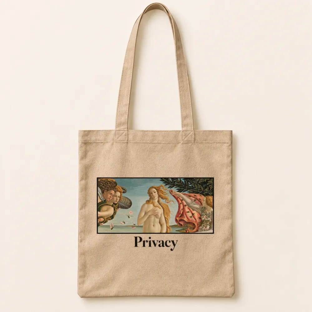 Shopper Privacy con reinterpretazione della Nascita di Venere di Botticelli